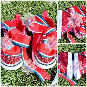 NEW Hand Embellished Watermelon themed Soft Bottom Shoes